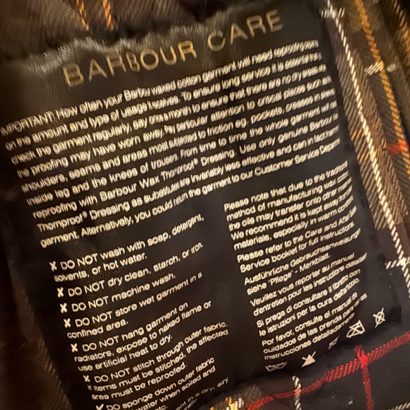 BARBOUR Kelsall Wax Coated Army Green Parka Jacket Coat Size 10 - Picture 8 of 11